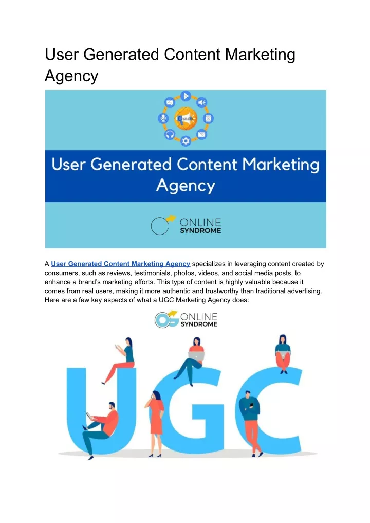 user generated content marketing agency