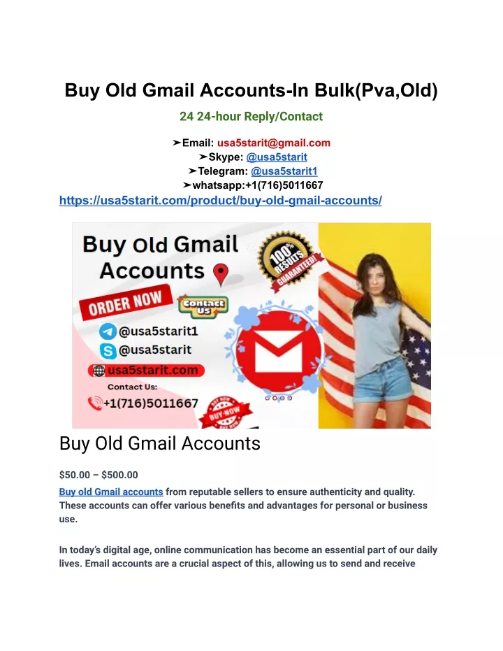 buy old gmail accounts in bulk pva old