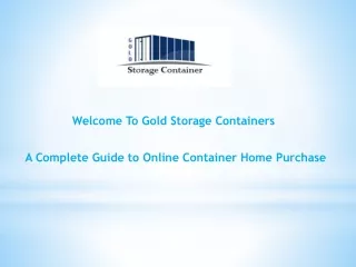 A Complete Guide to Online Container Home Purchase