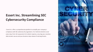 SEC Cybersecurity Compliance - Essert Inc