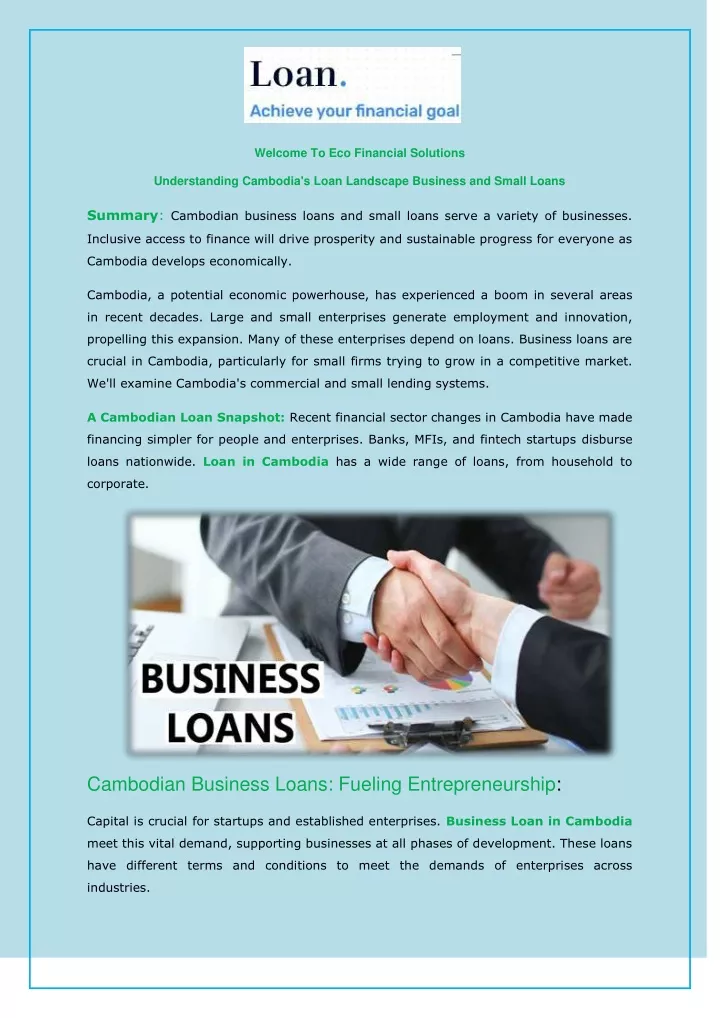 welcome to eco financial solutions