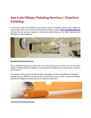 San Luis Obispo Painting Services  Paneless Painting_PDF