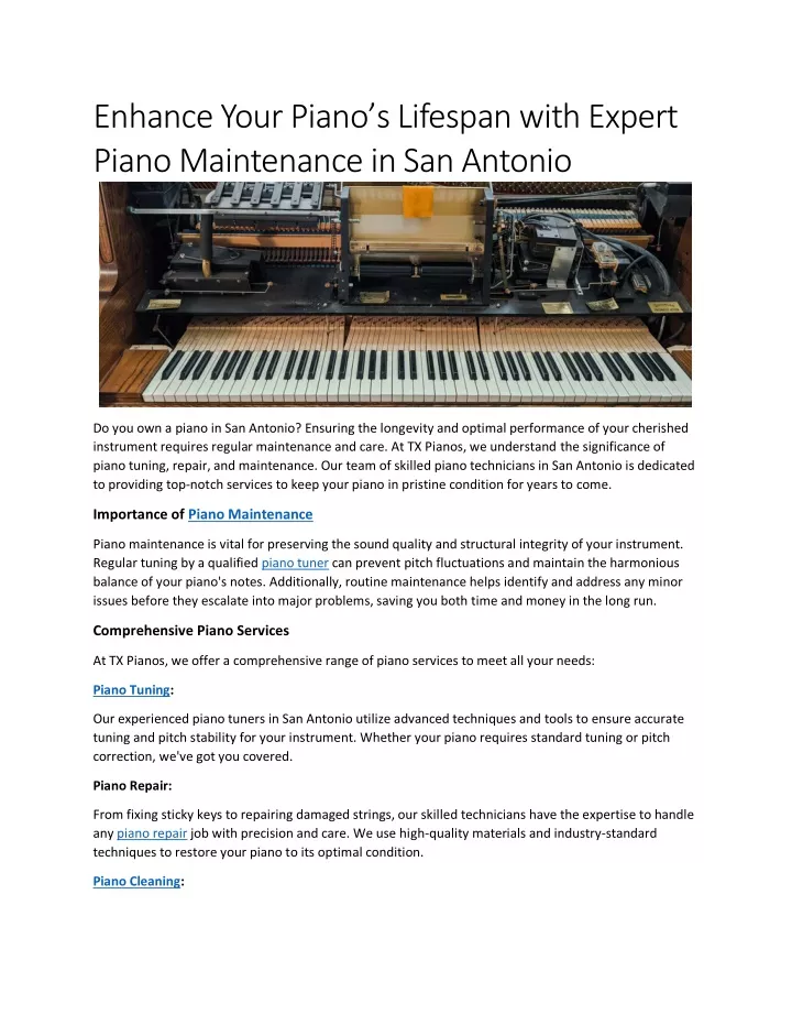 enhance your piano s lifespan with expert piano