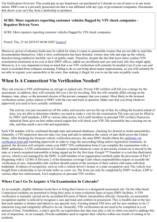 4 Methods To Get A Vin Verification