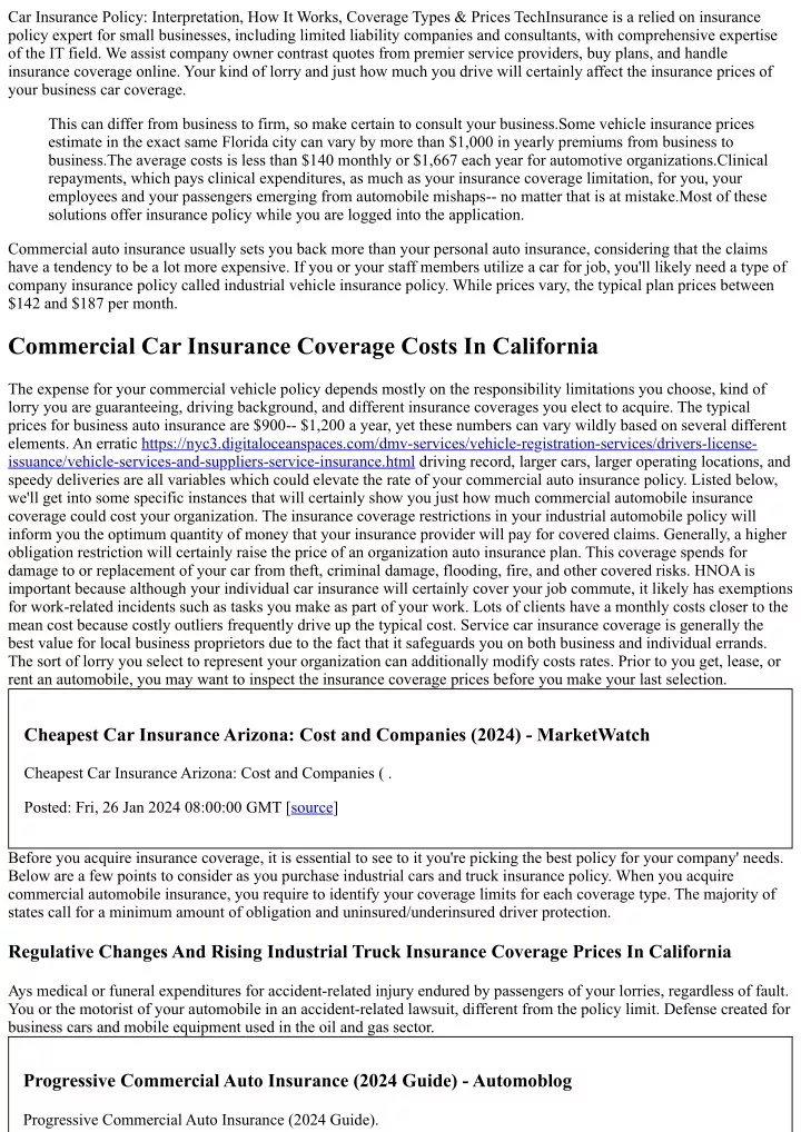 car insurance policy interpretation how it works