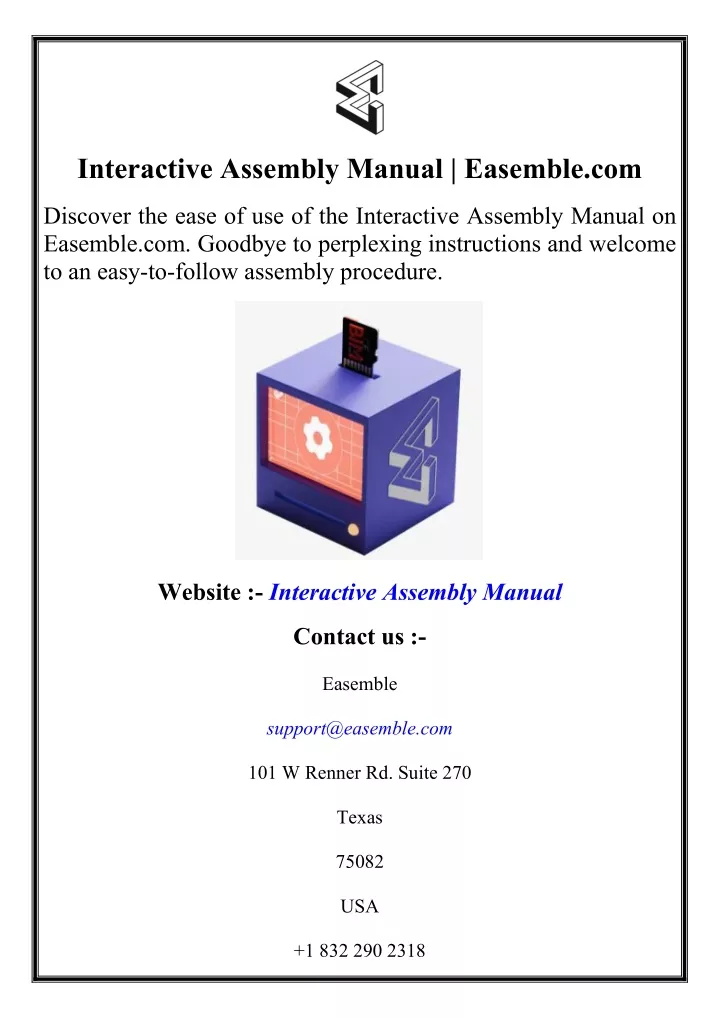 interactive assembly manual easemble com