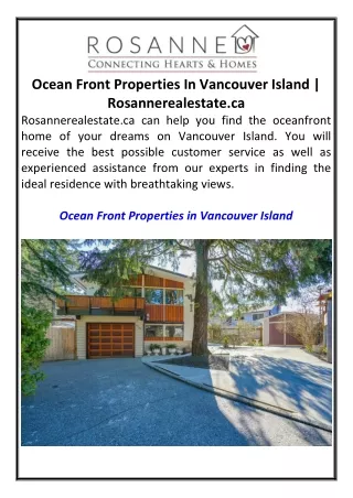 Ocean Front Properties In Vancouver Island Rosannerealestate.ca