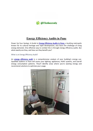 Energy Efficiency Audits in Pune