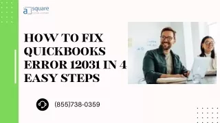 How to Fix QuickBooks Error 12031 in 4 Easy Steps