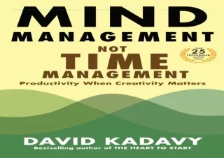 ⭐ DOWNLOAD/PDF ⚡ Mind Management, Not Time Management: Productivi