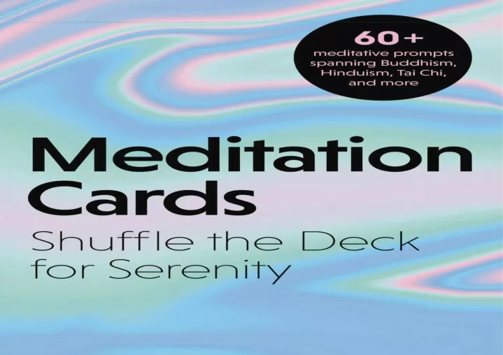 pdf read online meditation cards a mindfulness