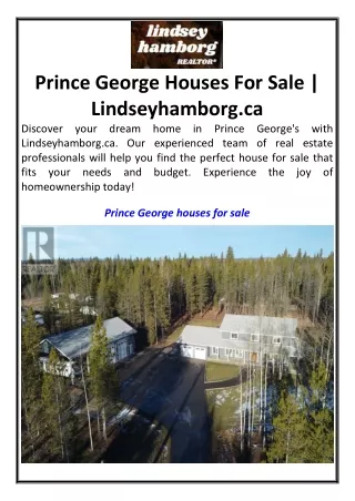 Prince George Houses For Sale Lindseyhamborg.ca