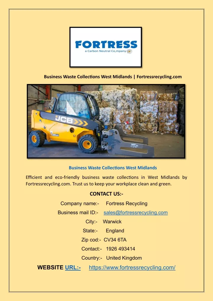 business waste collections west midlands