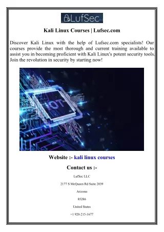 kali linux courses lufsec com