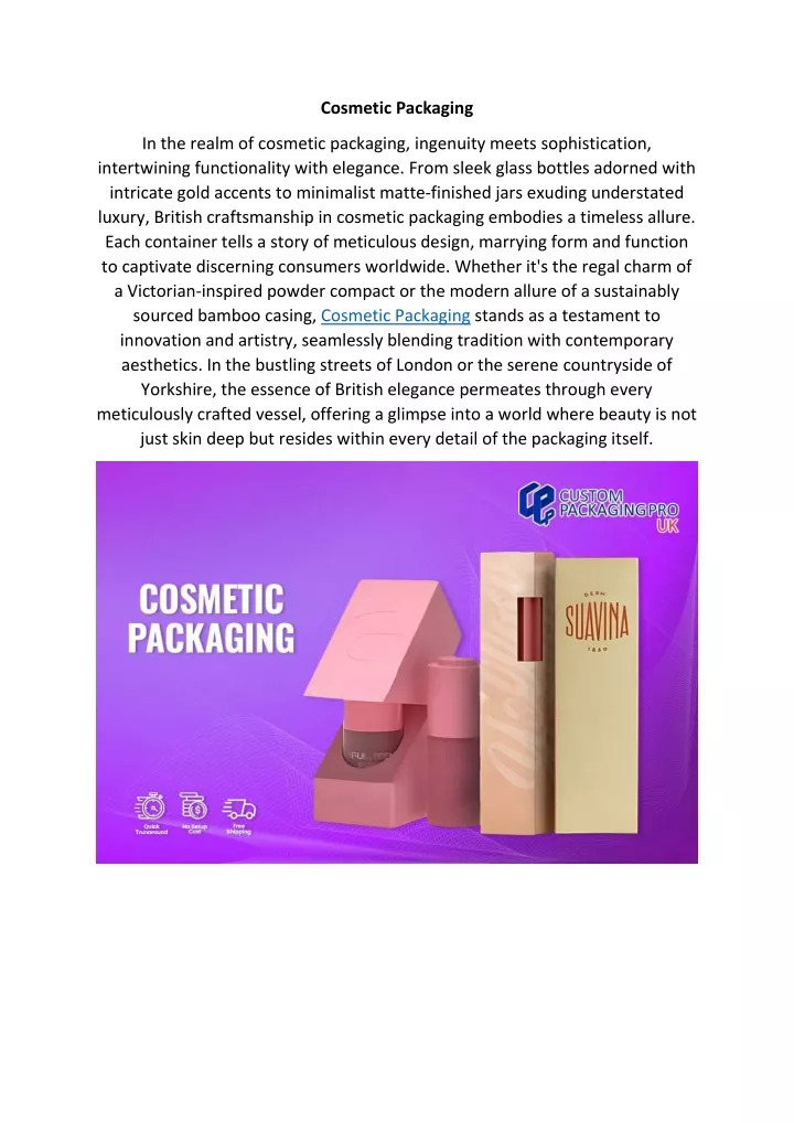 cosmetic packaging