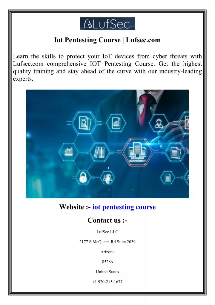 iot pentesting course lufsec com