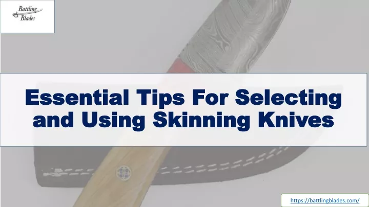 essential tips for selecting and using skinning knives