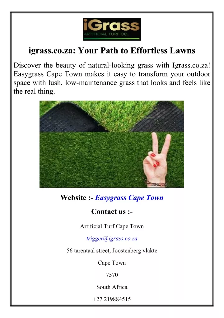 igrass co za your path to effortless lawns