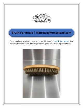 Brush For Beard Narrowayhomestead.com