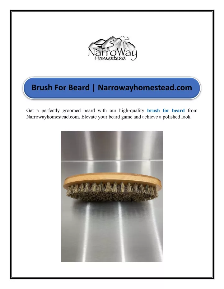 brush for beard narrowayhomestead com