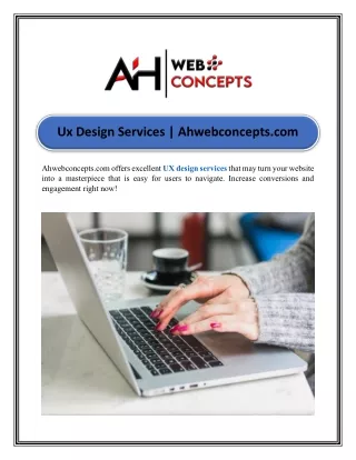 Ux Design Services Ahwebconcepts.com