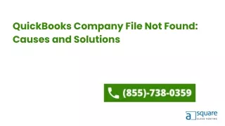 QuickBooks Company File Not Found Causes and Solutions