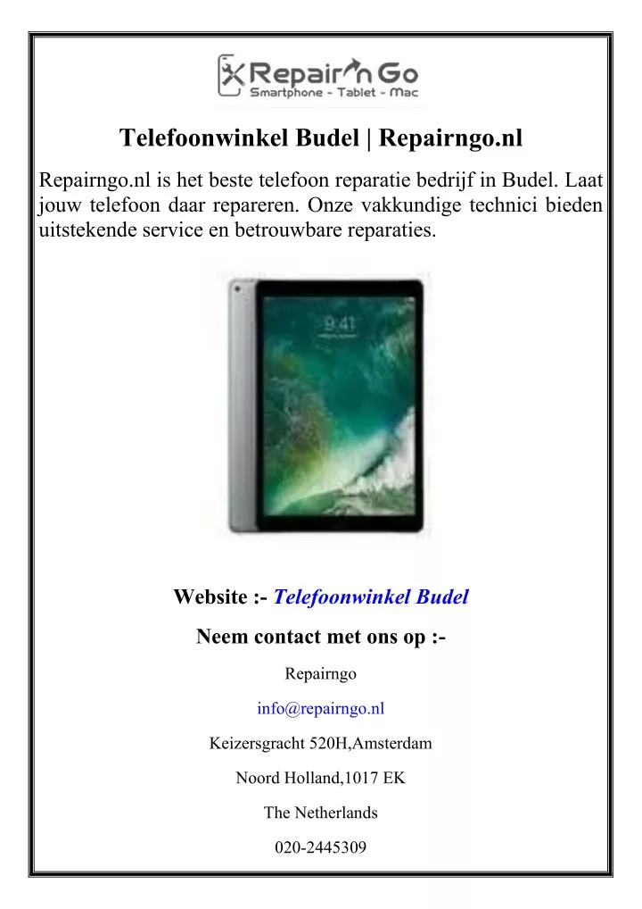 telefoonwinkel budel repairngo nl