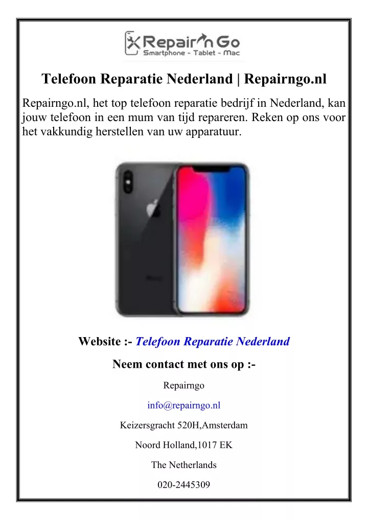 telefoon reparatie nederland repairngo nl