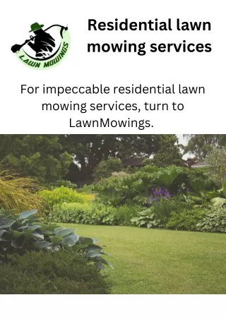 Residential lawn mowing services