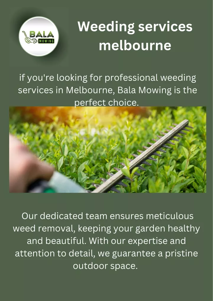 weeding services melbourne