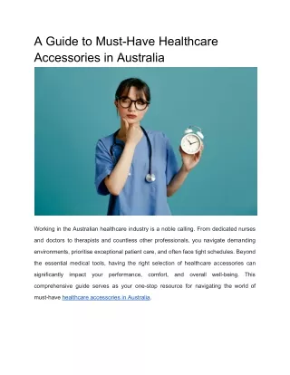 A Guide to Must-Have Healthcare Accessories in Australia