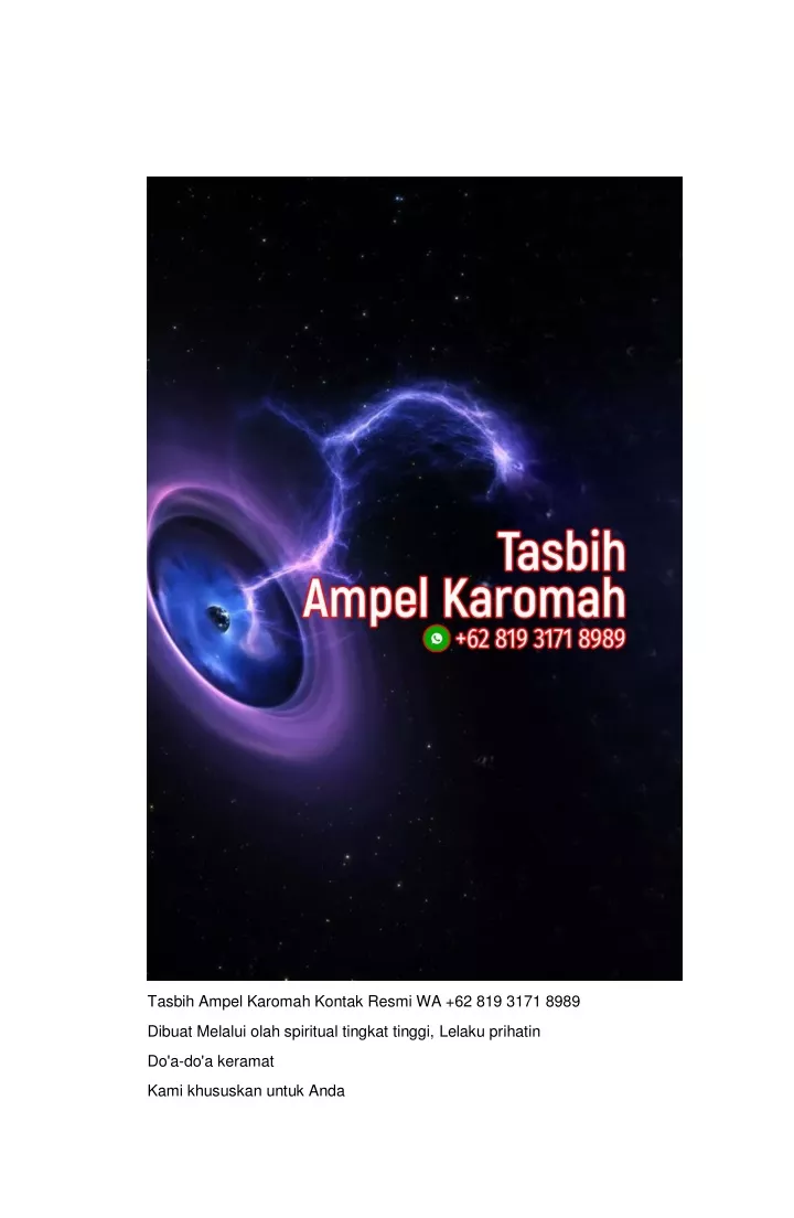 tasbih ampel karomah kontak resmi wa 62 819 3171