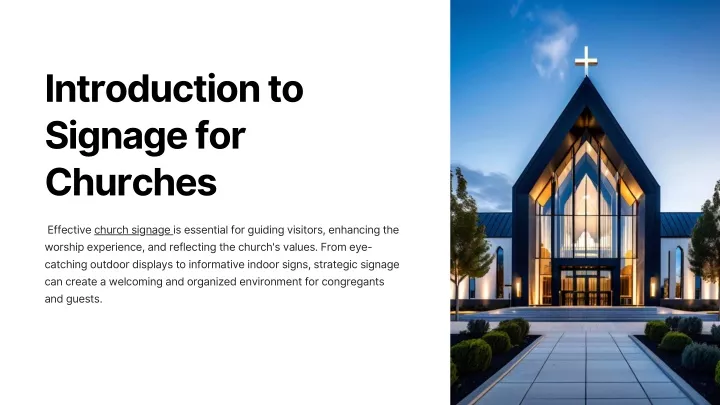 introduction to signage for churches