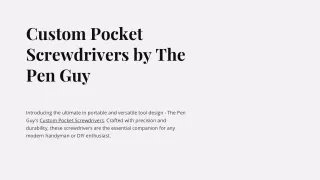 Versatile Custom Pocket Screwdrivers – Your Trusted Fixing Companion!