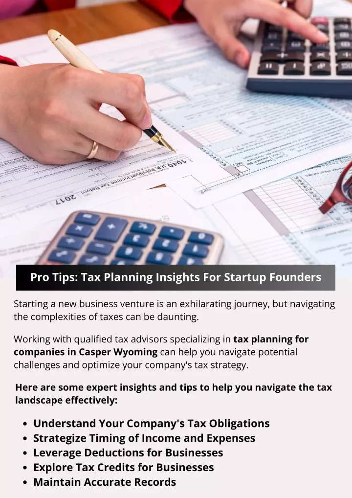 pro tips tax planning insights for startup