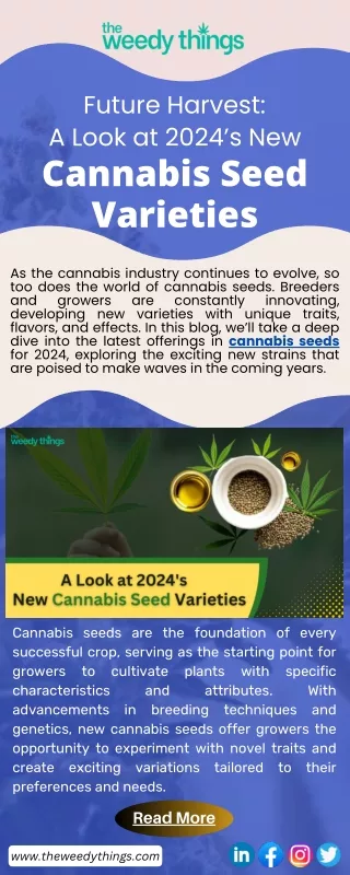 Future Harvest: A Look at 2024’s New Cannabis Seed Varieties