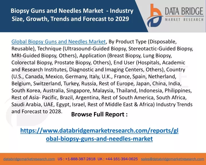 biopsy guns and needles market industry size