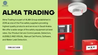 Fire Safety Alarms Suppliers in Saudi Arabia | Alma Trading