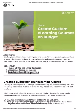 Create Professional eLearning Courses on a Tight Budget_ Tips and Tricks
