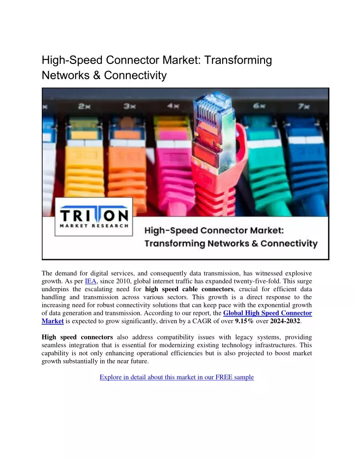 high speed connector market transforming networks