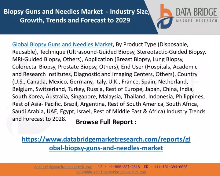 biopsy guns and needles market industry size