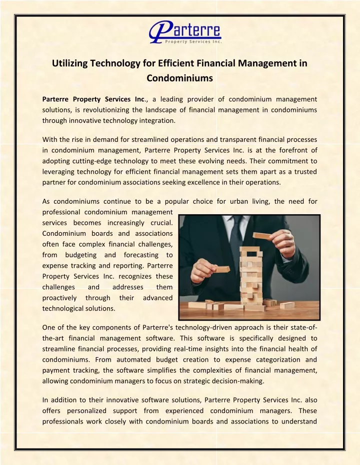 utilizing technology for efficient financial