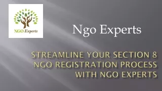 Streamline Your Section 8 NGO Registration Process with Ngo Experts