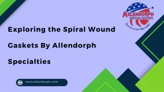Exploring the Spiral Wound Gaskets By Allendorph Specialties