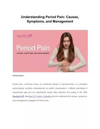 Understanding Period Pain_ Causes, Symptoms, and Management