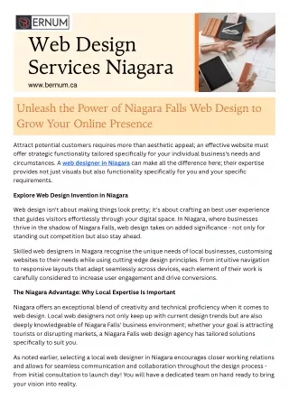 Niagara falls Web Design