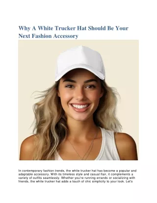 Explore Stylish White Trucker Hats at Dalix