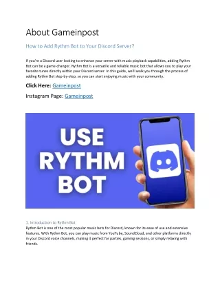 About Gameinpost