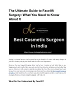best cosmetic surgeon in India - slide 1