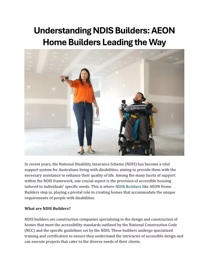 understanding ndis builders aeon home builders